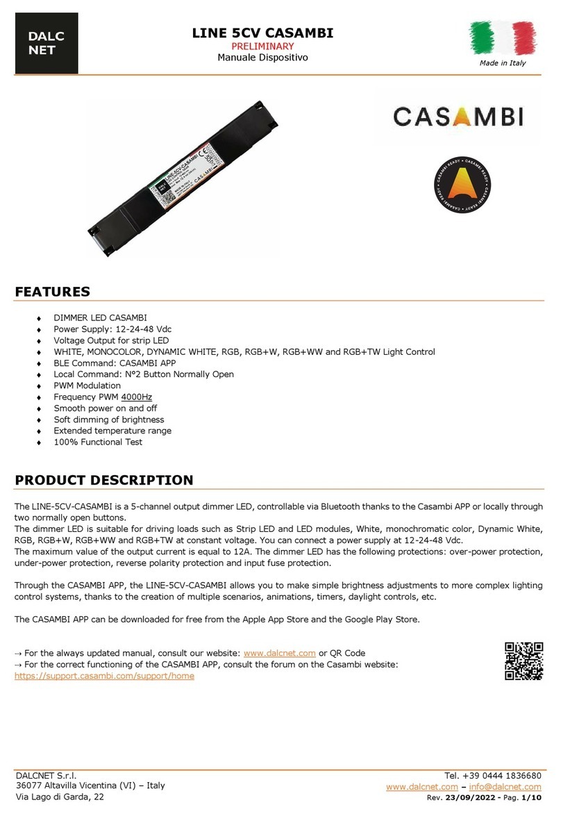 DALCNET LINE 5CV CASAMBI User manual