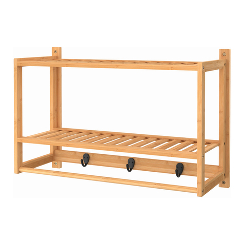 AMES ClosetMaid Bamboo Wall Shelf with Hooks installation instructions AMES ClosetMaid Bamboo Wall Shelf with Hooks installation instructions