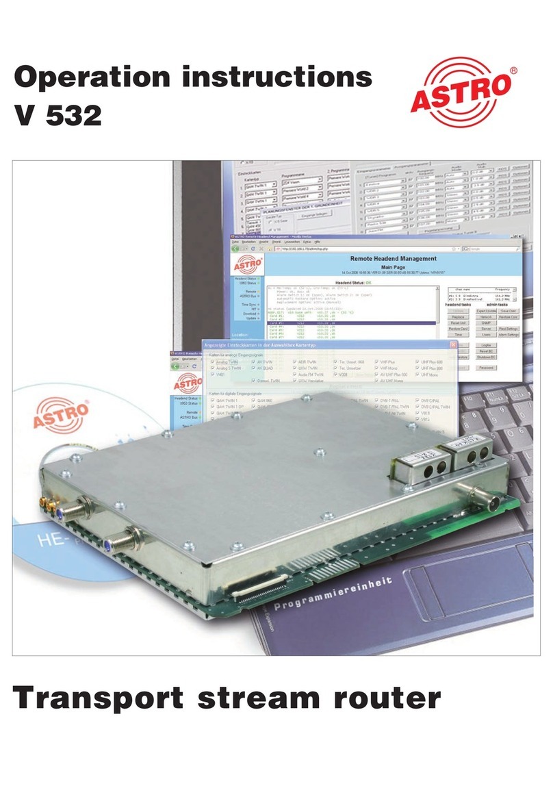 ASTRO V 532 Operation instructions
