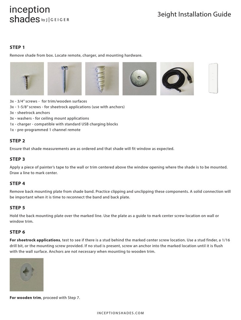 J GEIGER Inception Shades 3eight installation guide