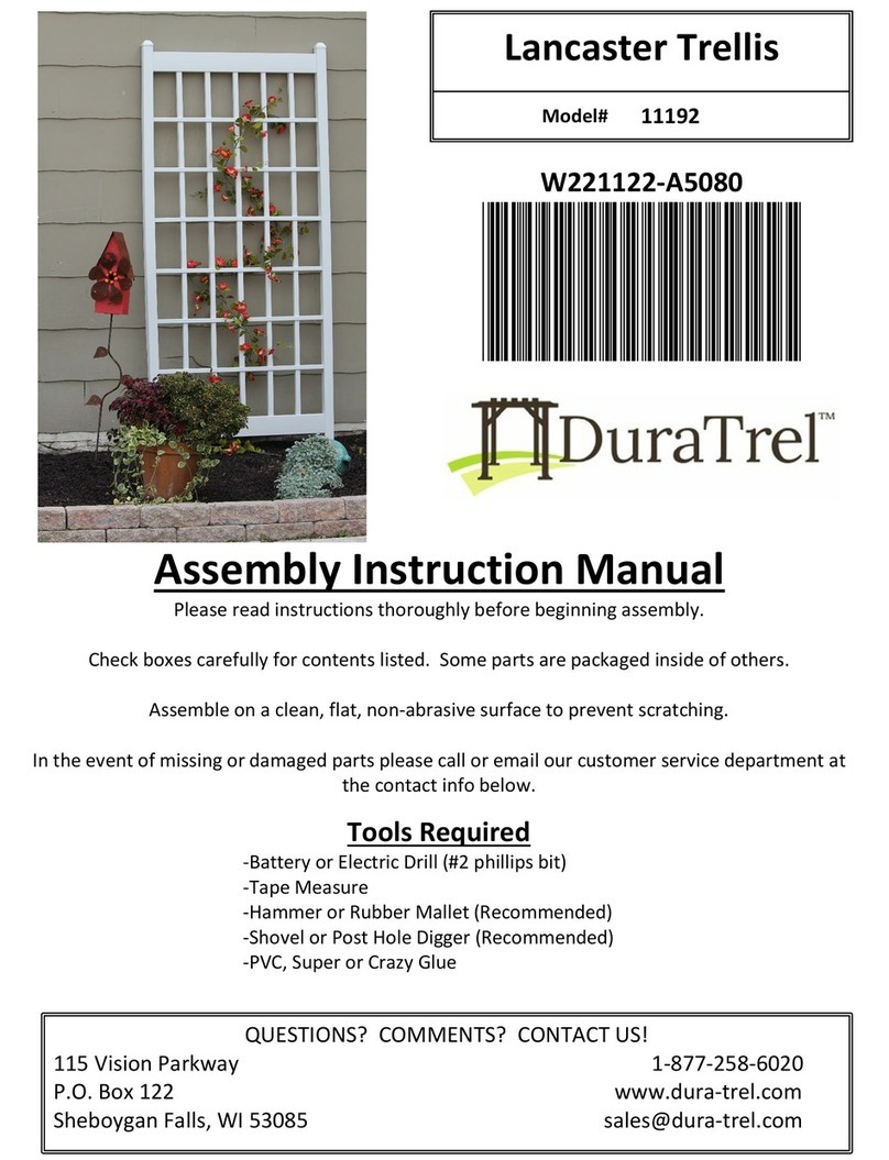 Dura Trel Lancaster Trellis 11192 Installation guide