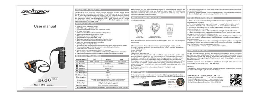 ORCATORCH D630 user manual