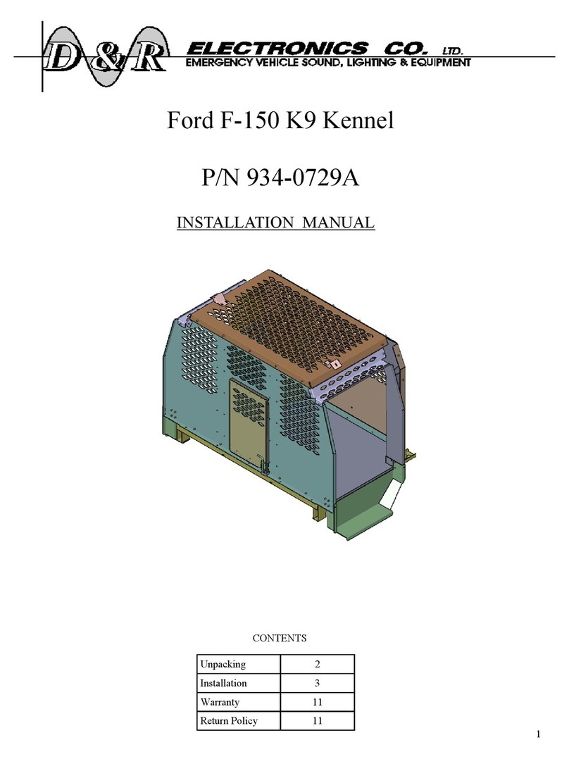D&R ELECTRONICS Ford F-150 K9 Kennel User manual