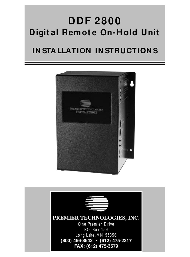 Premier Technology DDF 2800 installation instructions Premier Technology DDF 2800 installation instructions