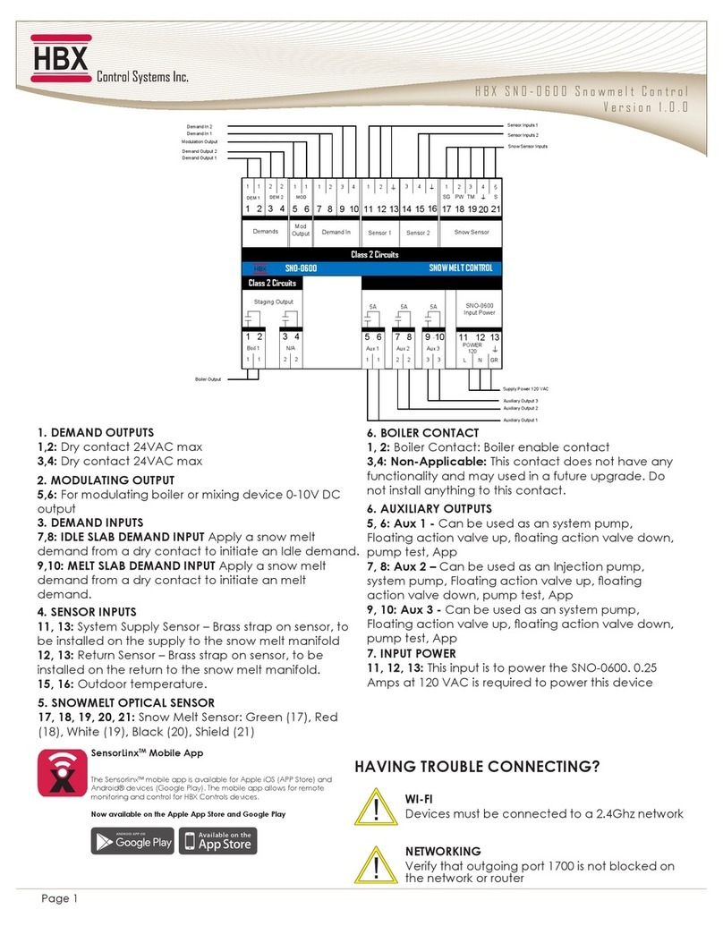 HBX SNO-0600 quick start guide