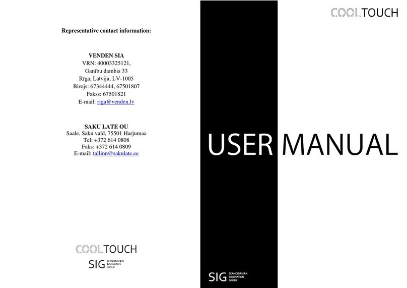 SIG COOL TOUCH user manual
