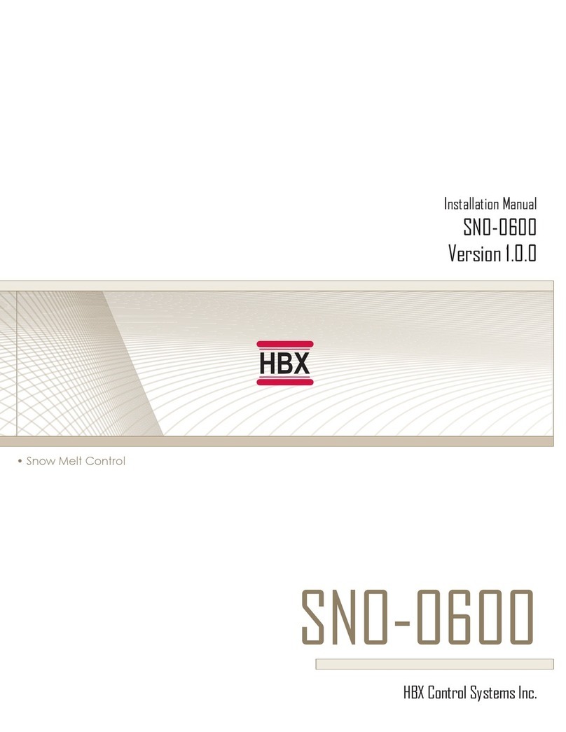 HBX SNO-0600 User manual