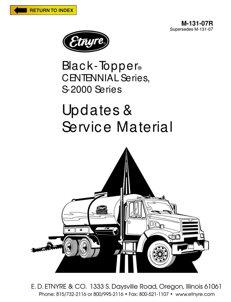 Etnyre Black-Topper CENTENNIAL S-2000 Series Service manual