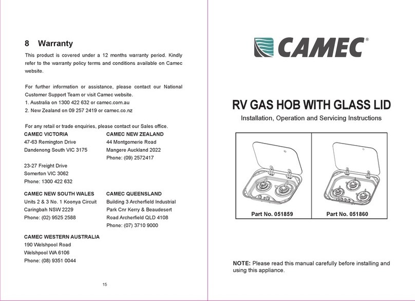 Camec 051859 Operation instructions