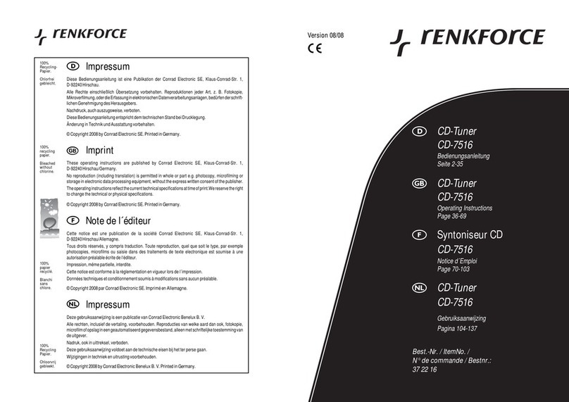 Renkforce CD-7516 operating instructions