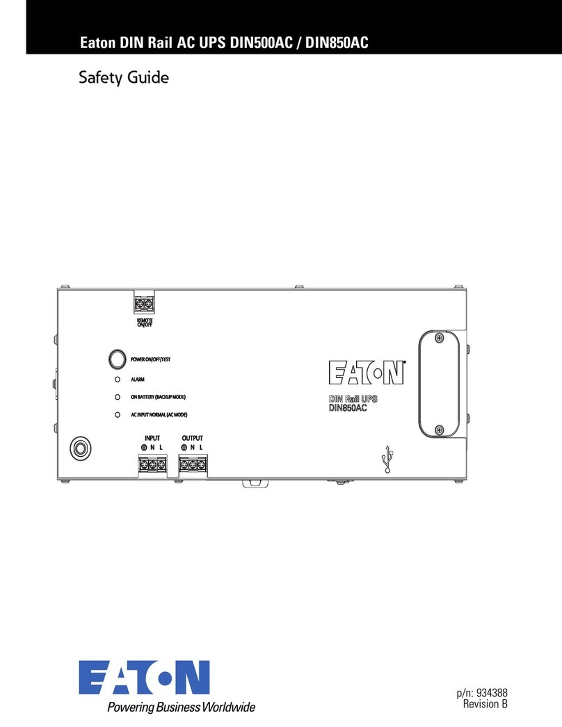 Eaton DIN500AC Installation and operating manual