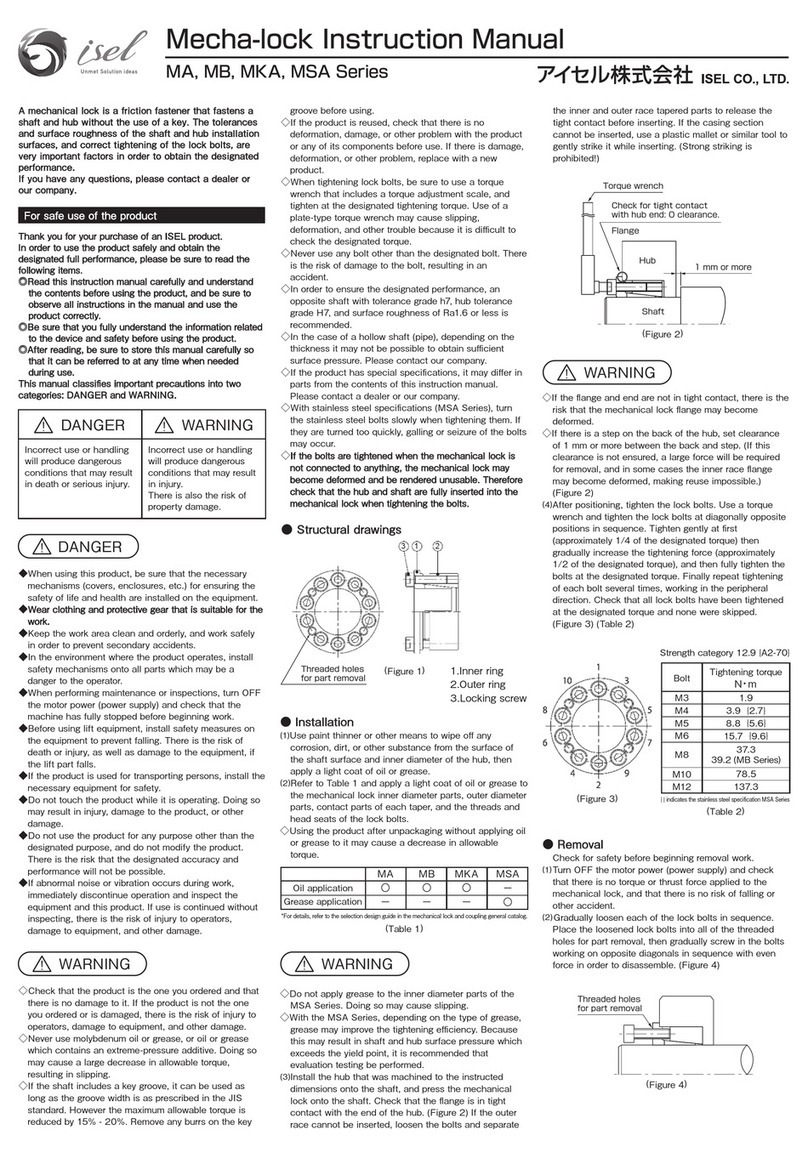 Isel MA Series instruction manual