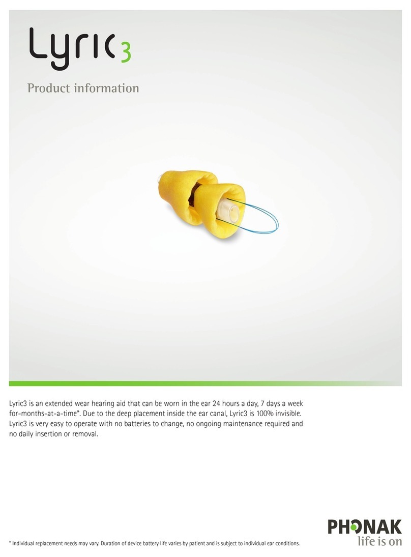 Phonak LYRIC3 User manual