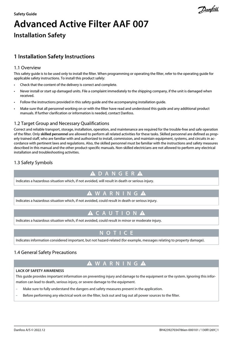 Danfoss AAF 007 Installation and operating manual