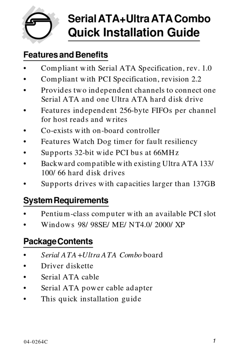 SIIG Serial ATA PCI User manual