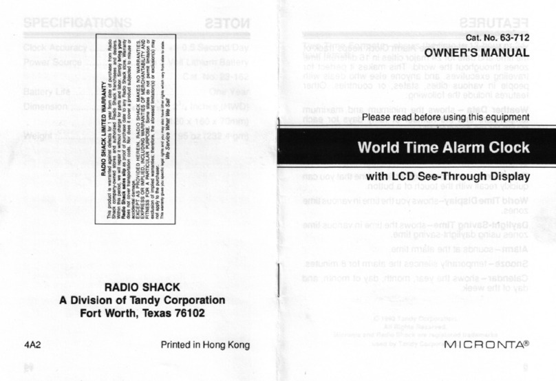 Tandy Radio Shack 63-712 owner's manual Tandy Radio Shack 63-712 owner's manual