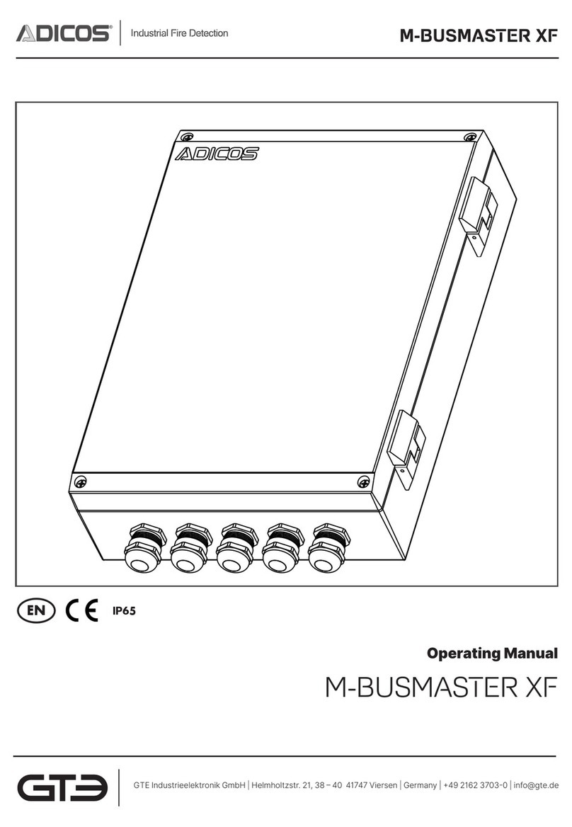 GTE ADICOS M-BUSMASTER XF operating manual