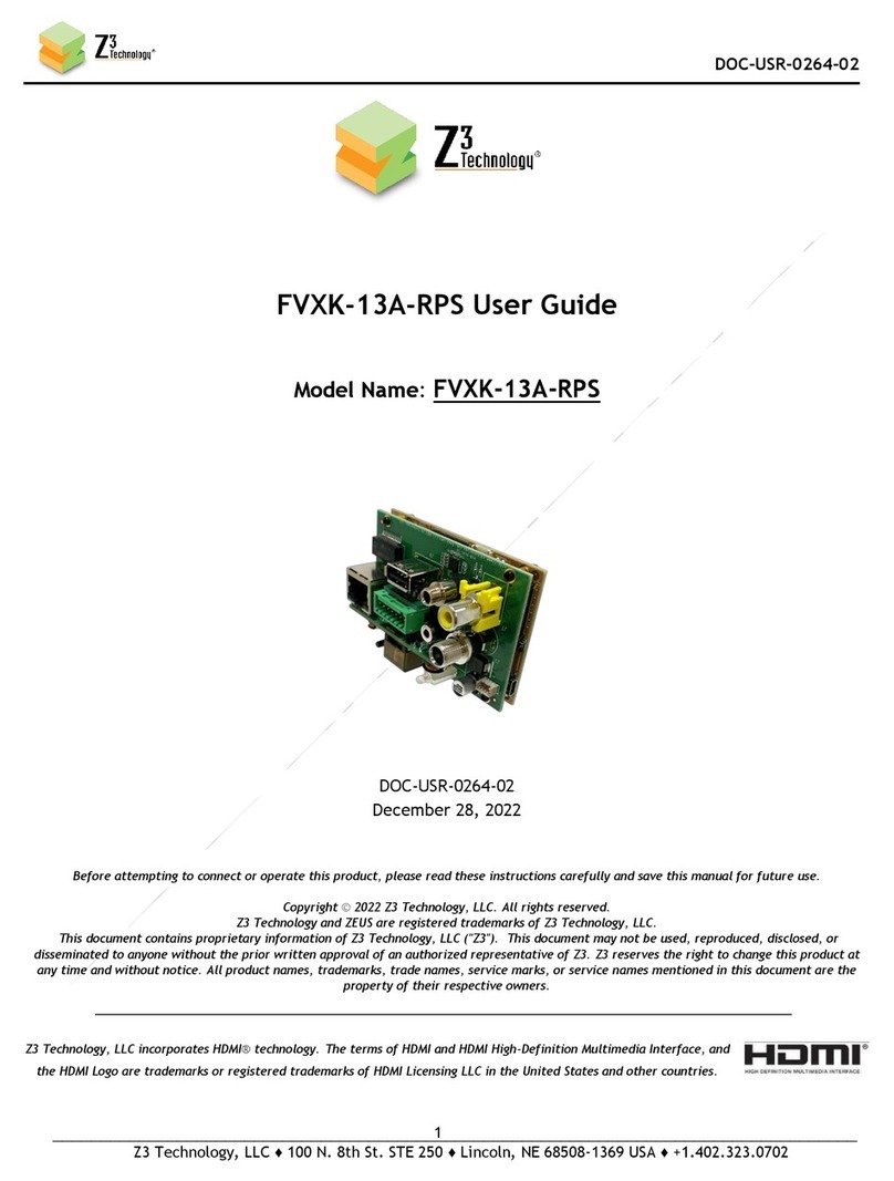 Z3 Technology FVXK-13A-RPS user guide Z3 Technology FVXK-13A-RPS user guide