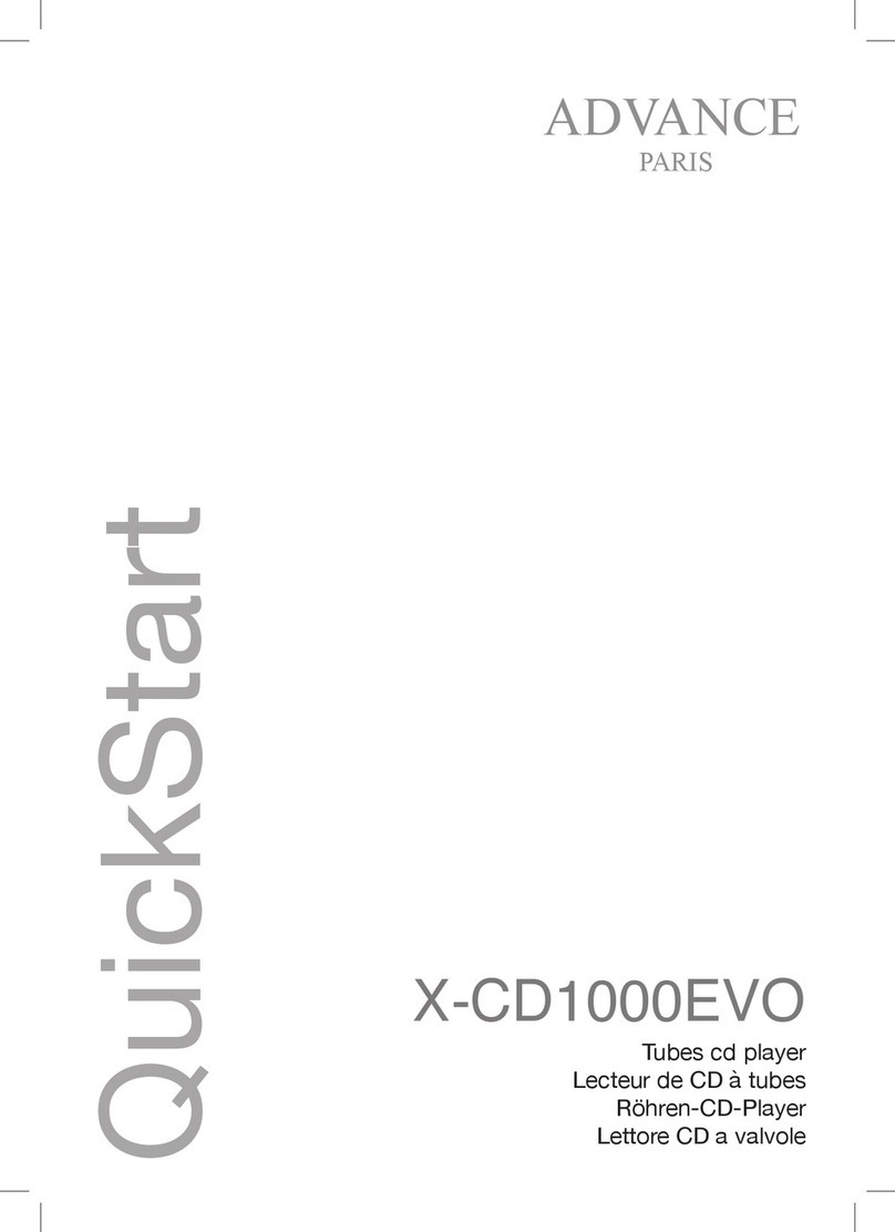 Advance Paris X-CD1000EVO quick start