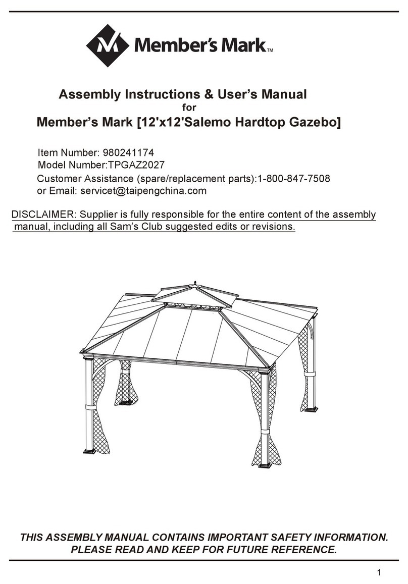 Members Mark Salemo TPGAZ2027 Assembly instructions & user manual