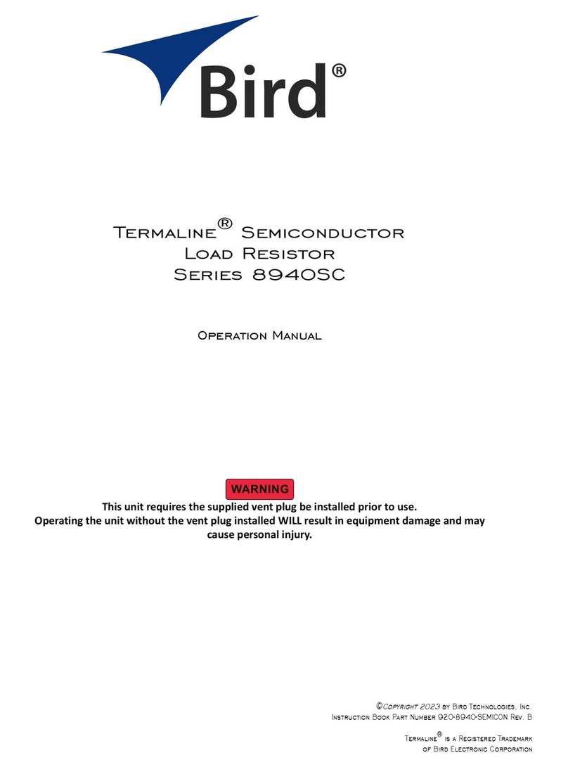 BIRD Termaline 8940SC Series Operation manual
