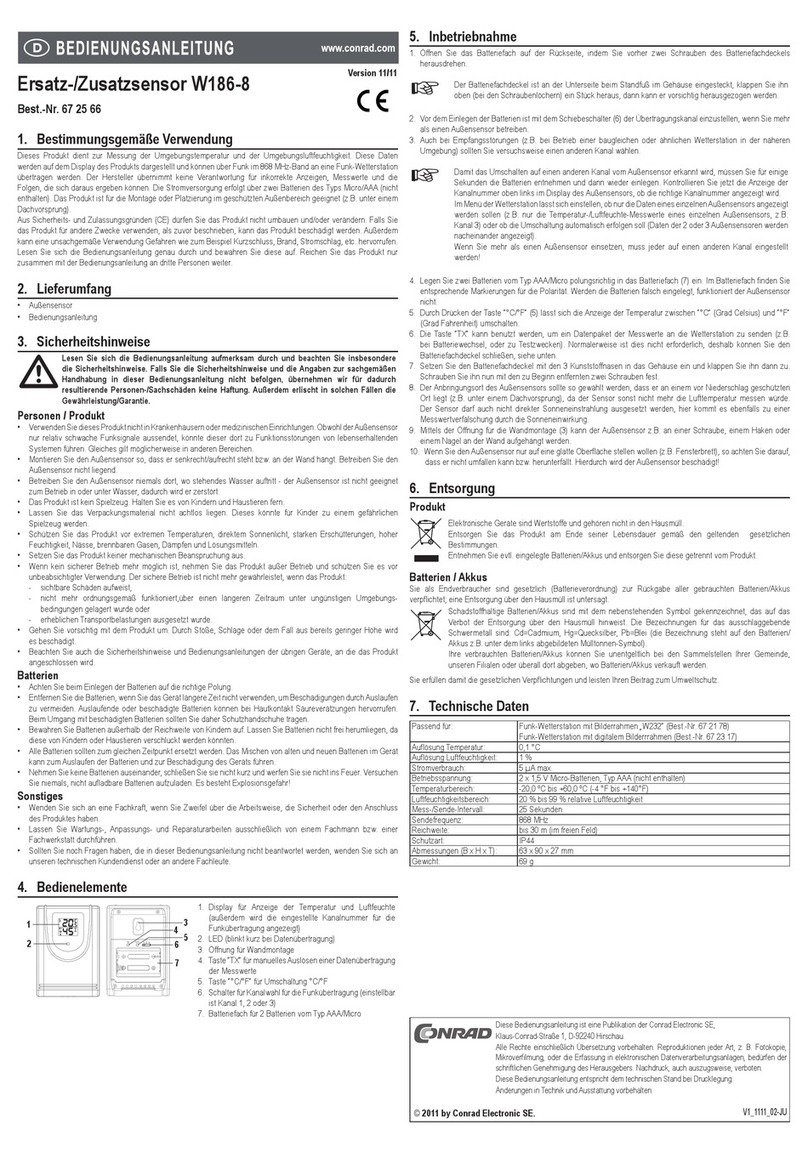 Conrad 67 25 66 operating instructions