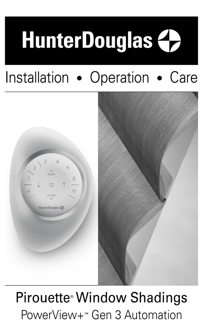 HunterDouglas Pirouette PowerView+ Gen 3 Automation Installation operation care