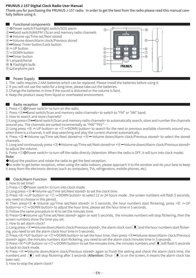 Prunus J-157 user manual