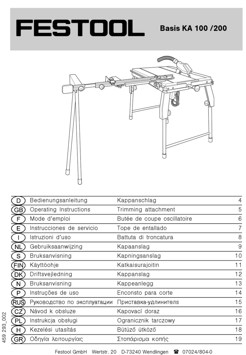 Festool Basis KA 100 operating instructions Festool Basis KA 100 operating instructions