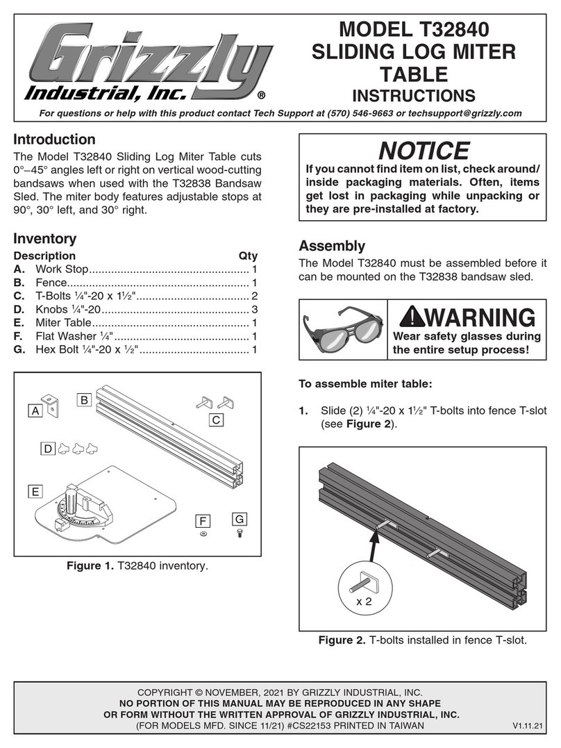 Grizzly T32840 instructions