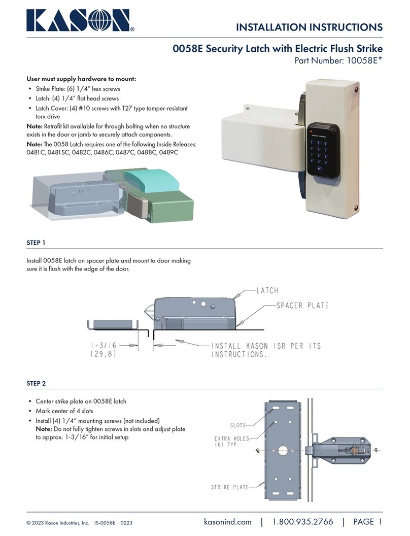 Kason 10058E Series installation instructions