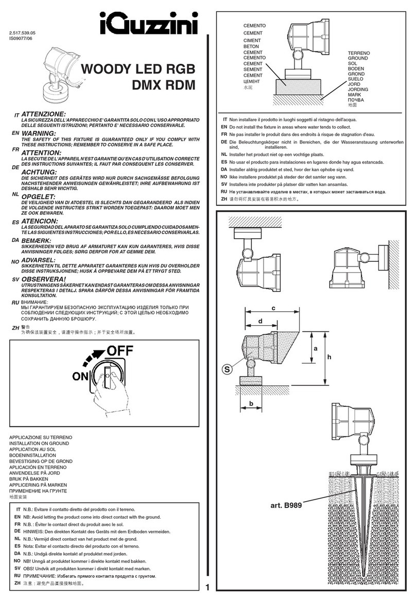 iGuzzini WOODY LED RGB DMX RDM User manual
