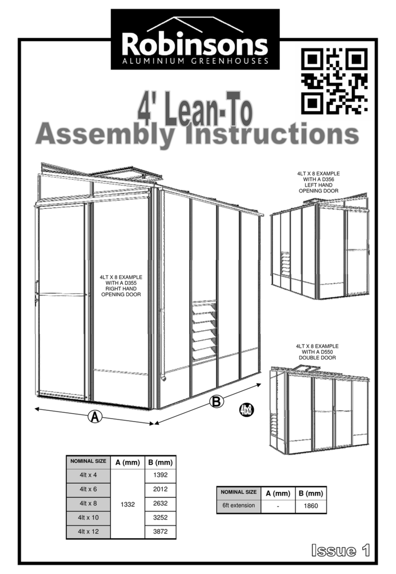 Robinsons 4' Lean-To Assembly instructions Robinsons 4' Lean-To Assembly instructions