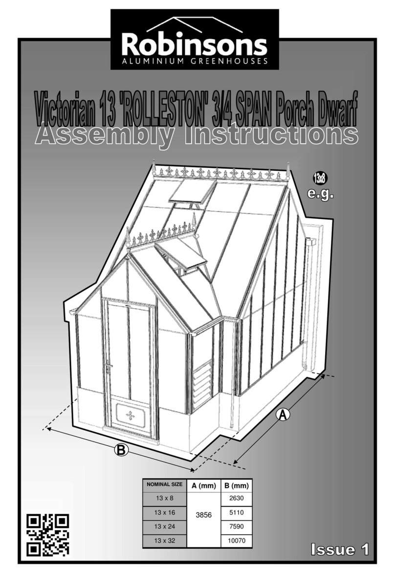 Robinsons Victorian 13 ROLLESTON 3/4 SPAN Porch Dwarf User manual