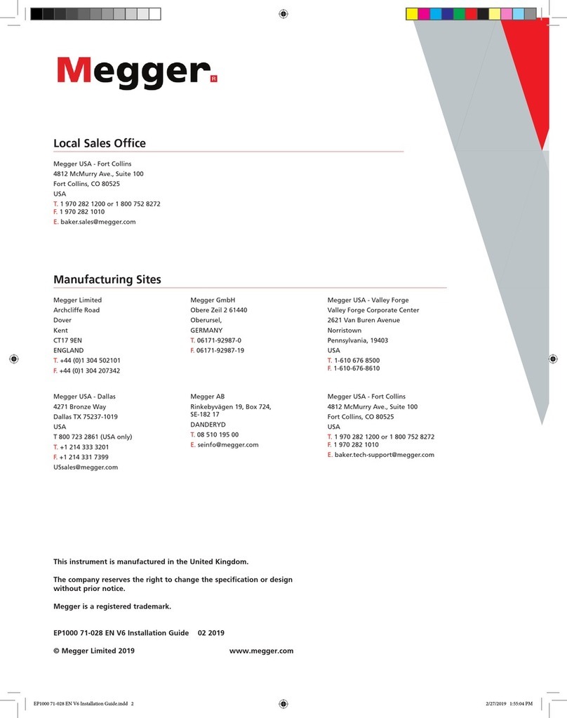 Megger Baker EP1000 installation guide