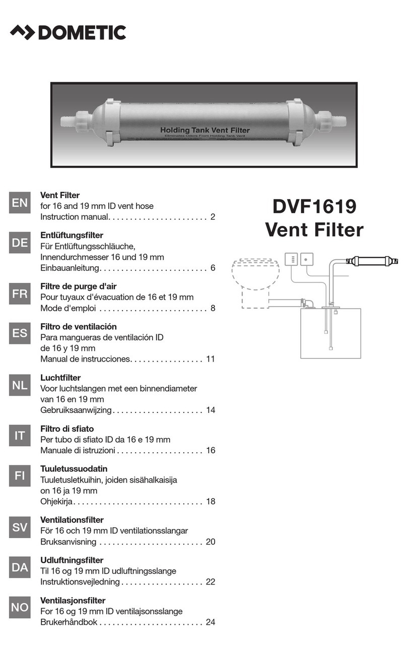 Dometic DVF1619 User manual