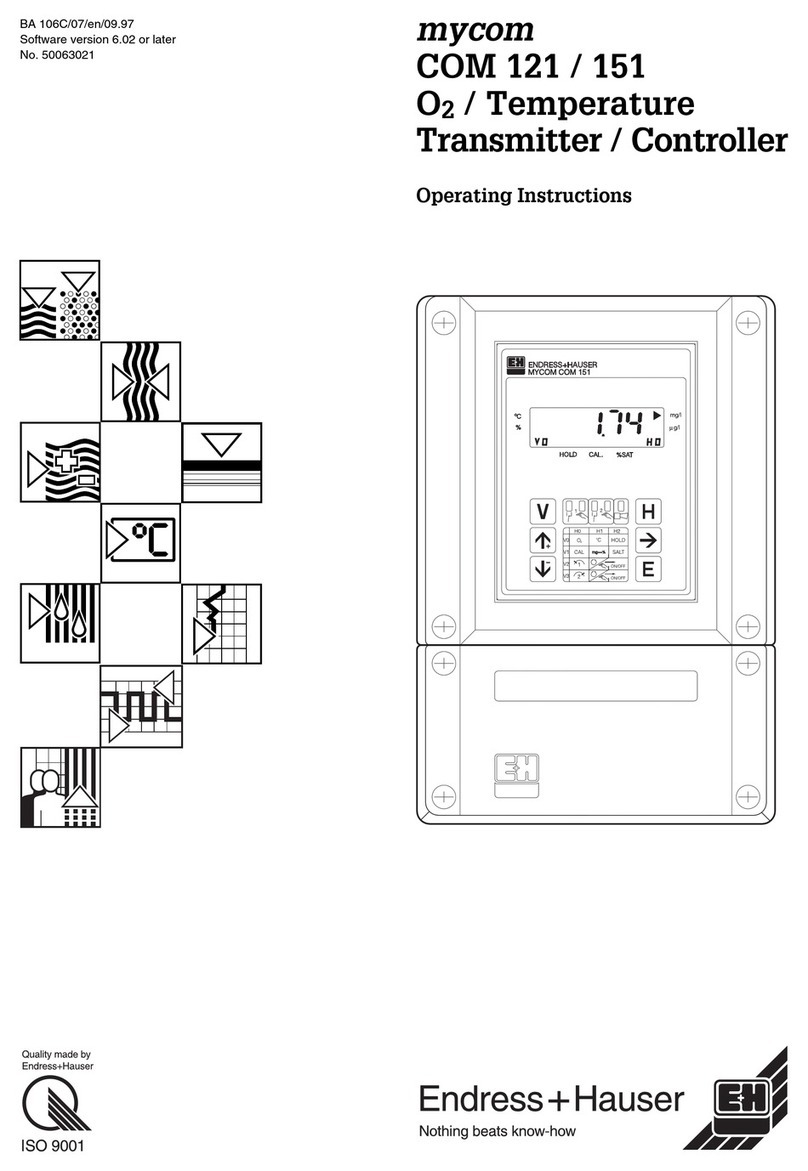 Endress+Hauser mycom COM 121 operating instructions
