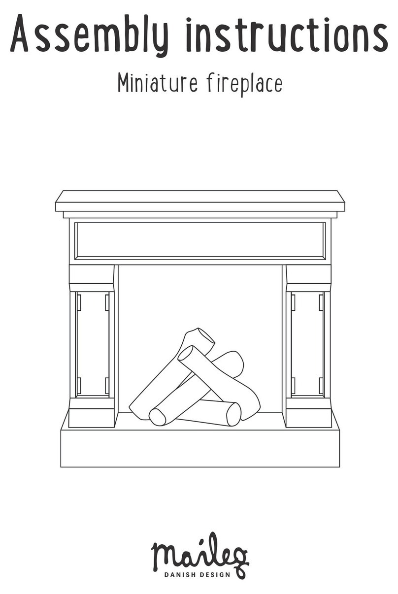 Maileg Miniature fireplace AI-0013 Assembly instructions
