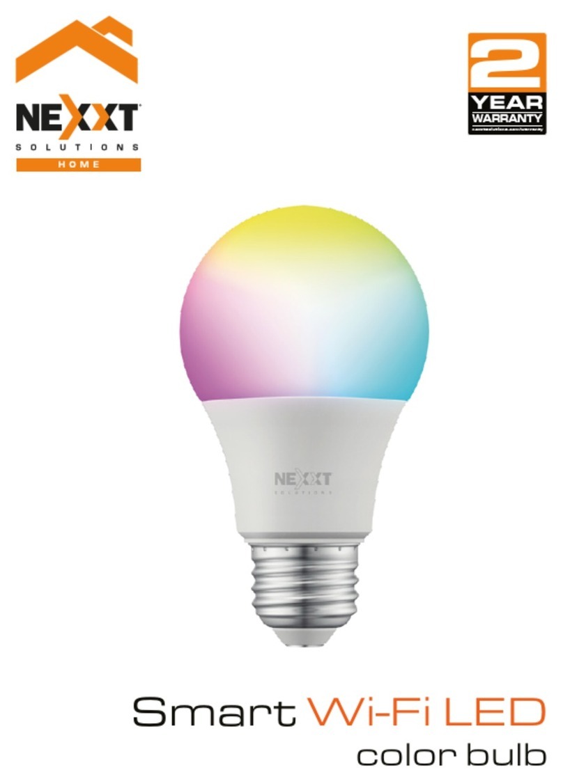 Nexxt Smart Wi-Fi LED color bulb manual