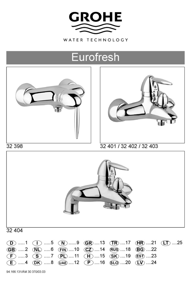 Grohe Eurofresh 32 398 installation instructions Grohe Eurofresh 32 398 installation instructions