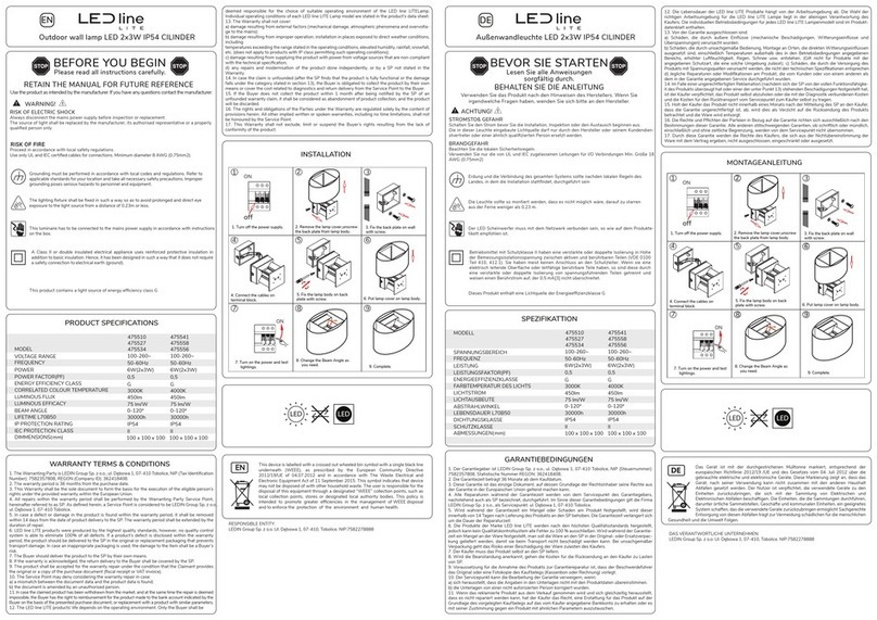 LEDIN LED line LITE 475510 manual