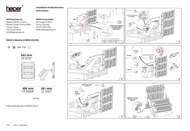 HEPER REGIO 3 Installation and operating instructions