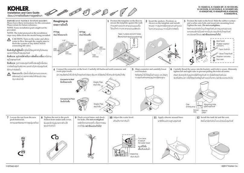 Kohler K-15246X-S Assembly instructions