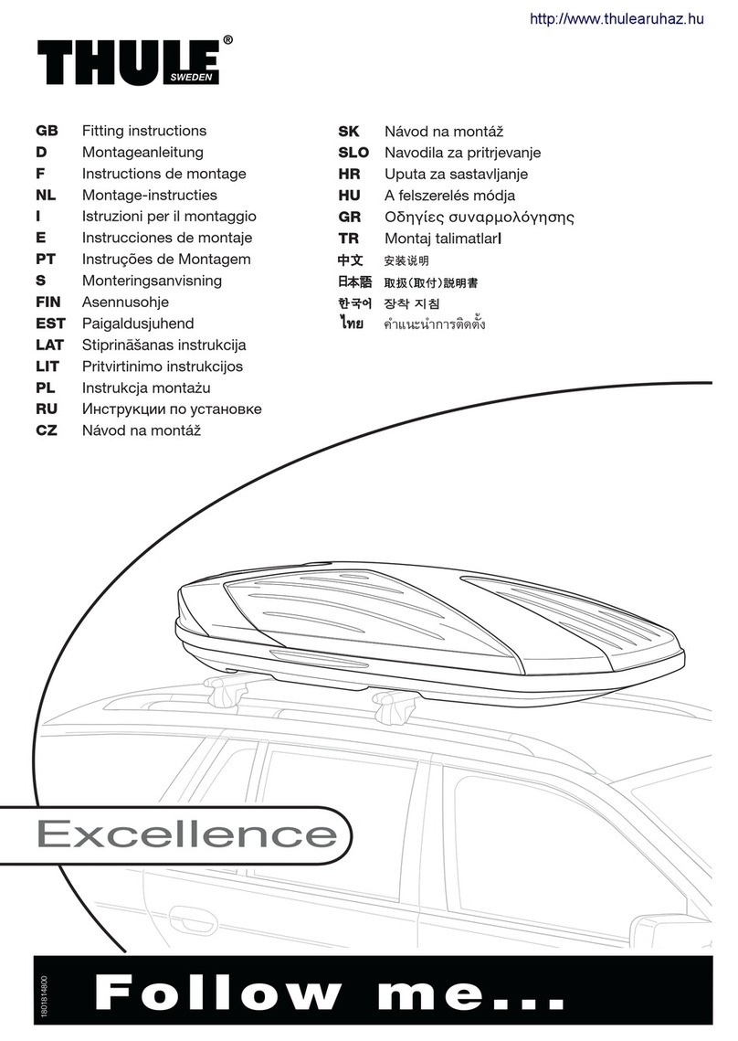 Thule Excellence Fitting instructions