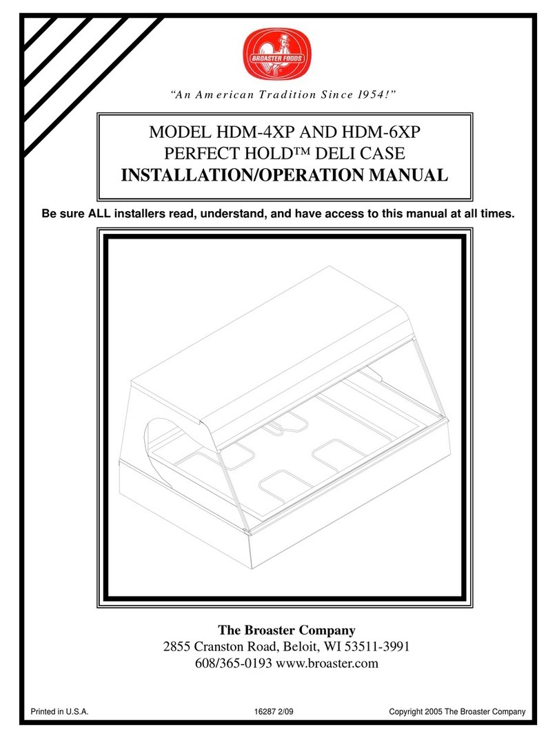 Broaster PERFECT HOLD HDM-4XP Installation & operation manual