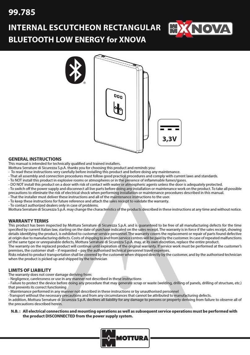 Mottura 99.785 User manual