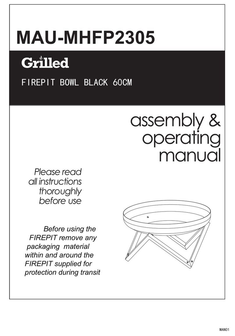 Garth Grilled MAU-MHFP2305 Assembly and operating manual