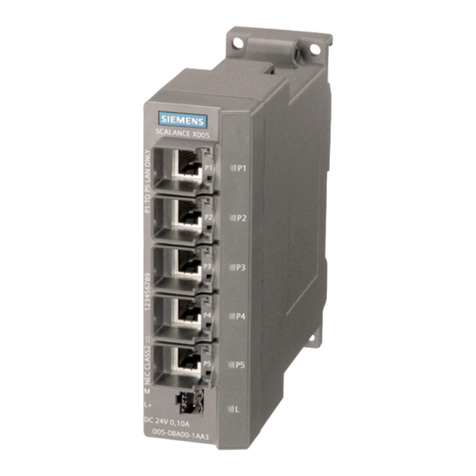 Siemens SIMATIC NET SCALANCE X005TS Quick start guide