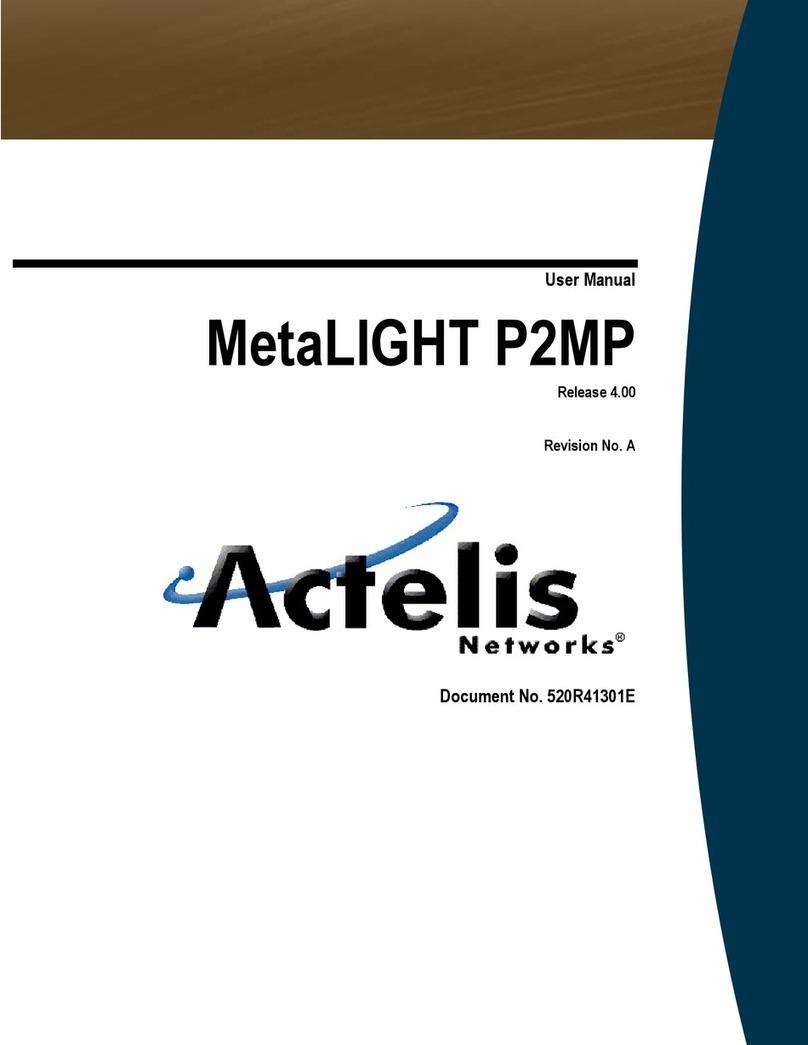 Actelis Networks MetaLIGHT P2MP user manual