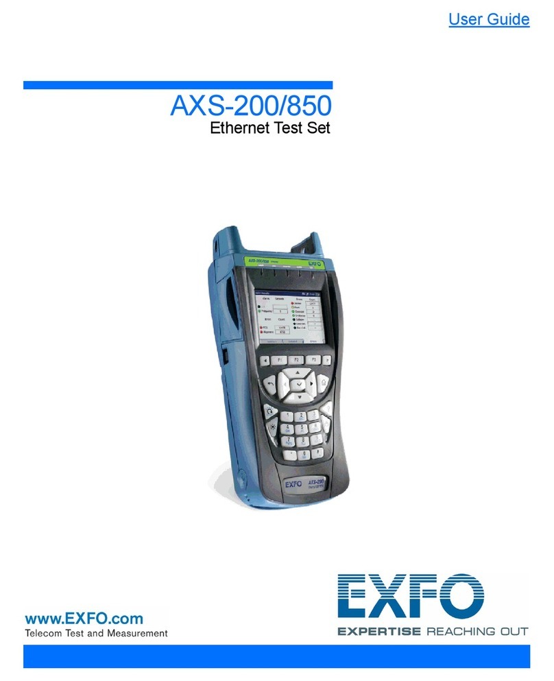 EXFO AXS-200/850 User manual